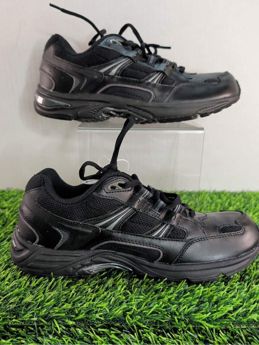 Vionic Walker Womans Black Suede Leather Walking Sneaker US Size 8 Comfort